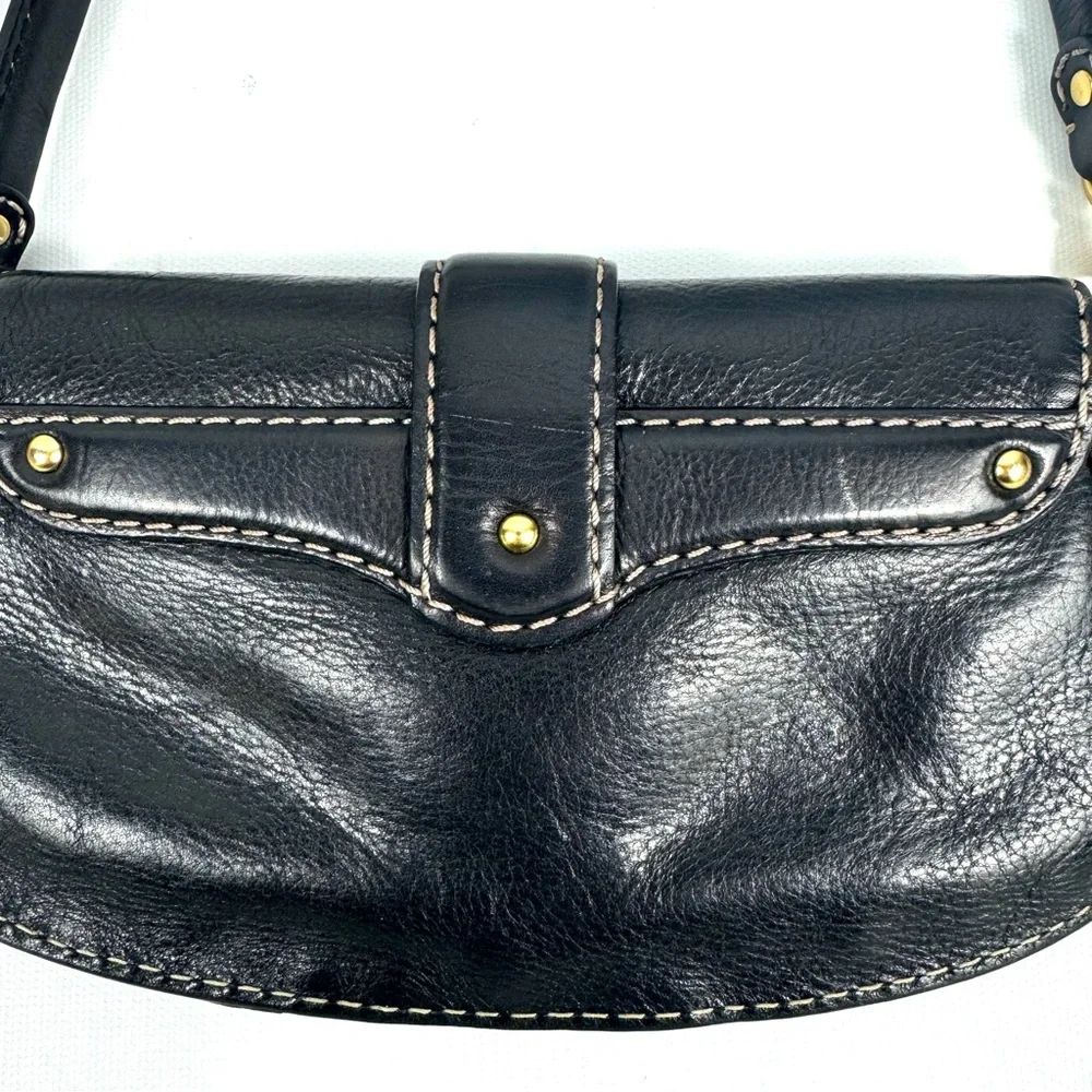 MICHAEL Kors Uptown Astor Blk Leather Stud Mini Purse Wristlet Shoulder Belt Bag